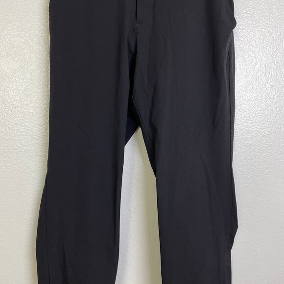 Macade Golf Pants Mens 30 Black Slim Fit Tapered Leg Ankle Zip Jogger *Altered - Picture 4 of 12